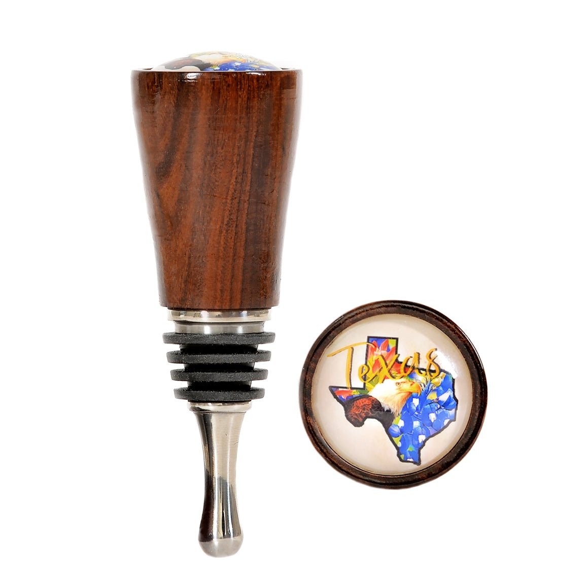 Texas Eagle / Wildflower Collage with Bolivian Rosewood