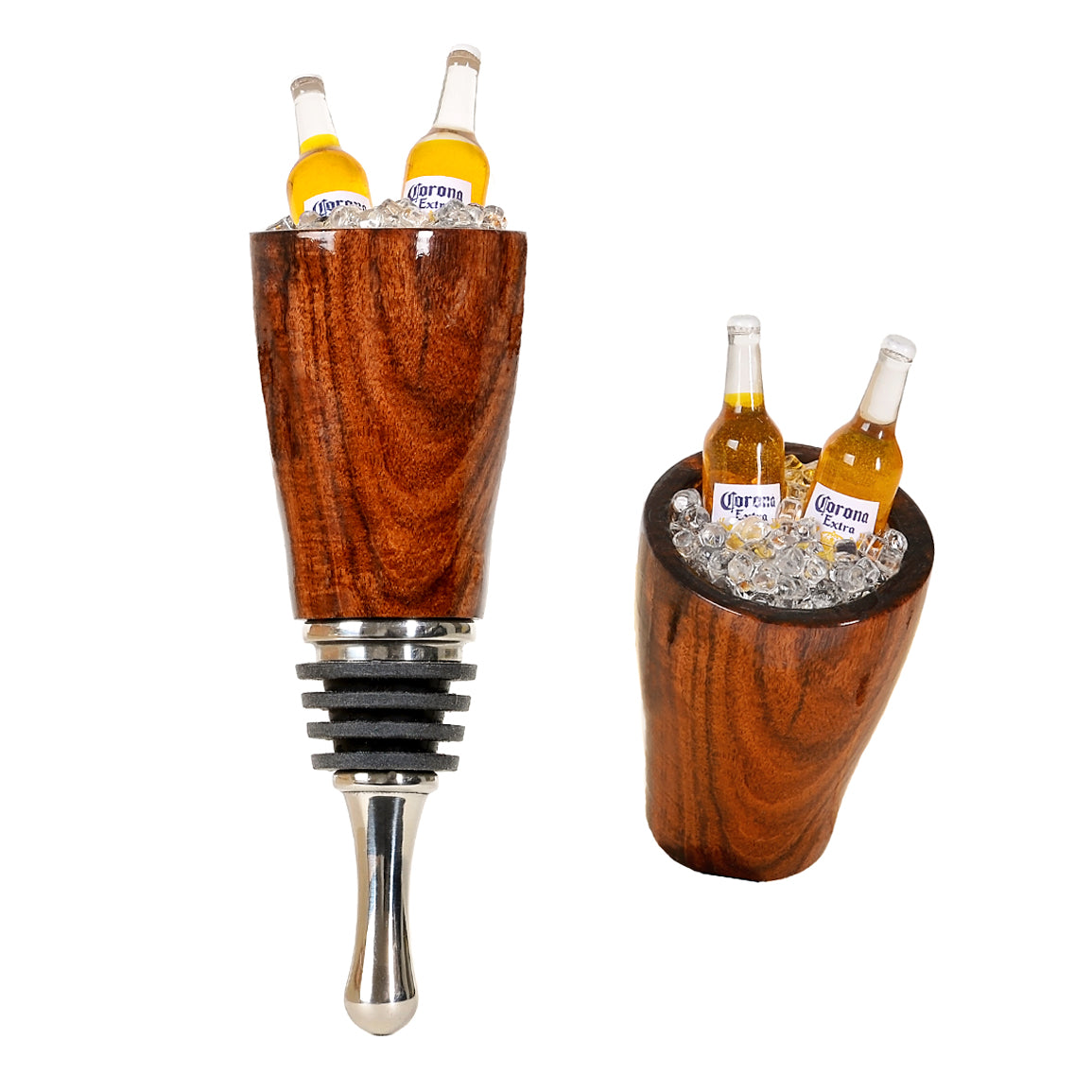 Wine Stopper with Beer Bottles in Ice