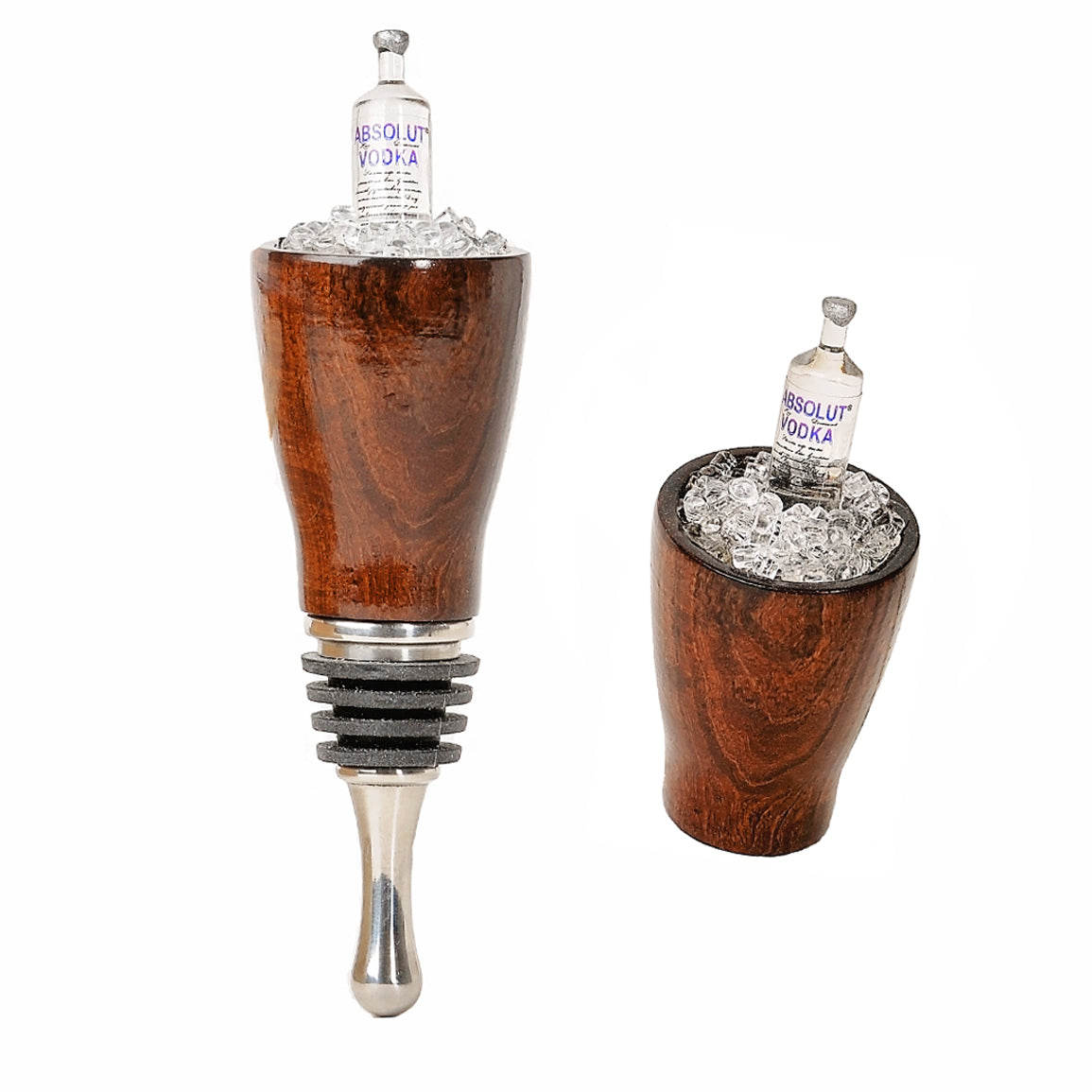 Wine Stopper with Vodka Bottle in Ice